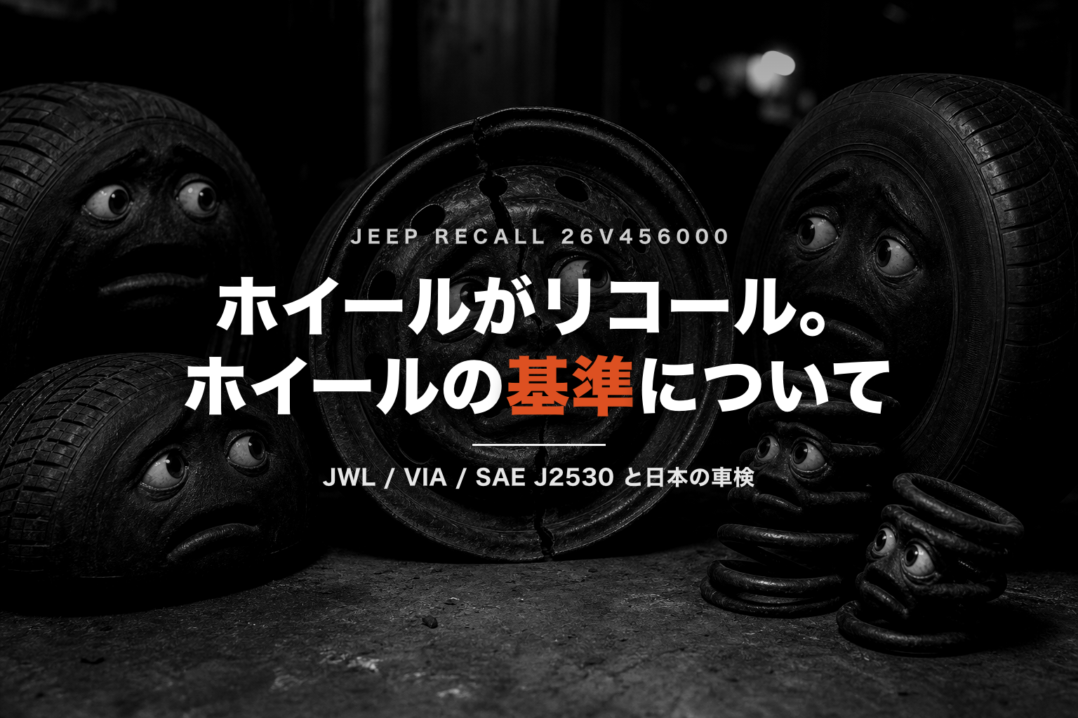 Jeep 純正スチールホイールの割れリコール ― ホイールの強度は何で担保されているのか（JWL / DOT / SAE J2530 と日本の車検）