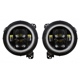 Quake LED ジープ ラングラー JL / Gladiator JT 9インチ LEDヘッドライト DRL・シーケンシャルウインカー・RGBアクセント