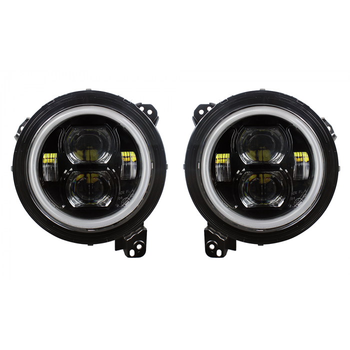 Quake LED ジープ ラングラー JL / Gladiator JT 9インチ LEDヘッドライト DRL・シーケンシャルウインカー・RGBアクセント