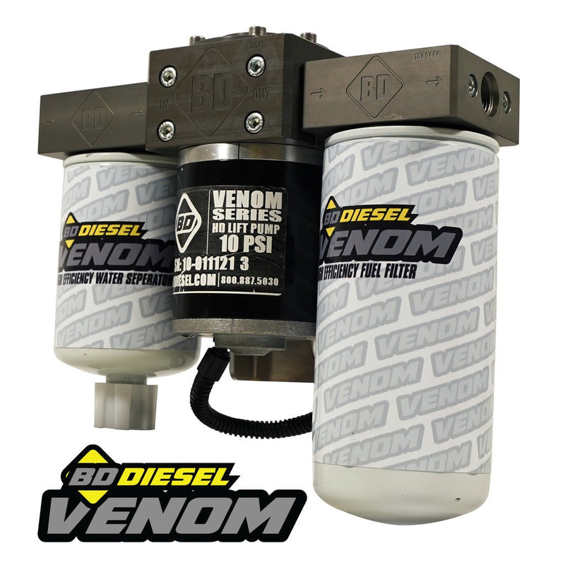 BD Diesel Venom Duramax フューエルリフトポンプ フィルター/ウォーターセパレーター付き 2011-2016 6.6L | 1050323