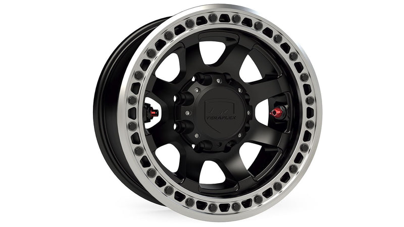 テラフレックス Olympus Beadlock オフロードホイール 8x6.5インチ -25mm メタリックブラック