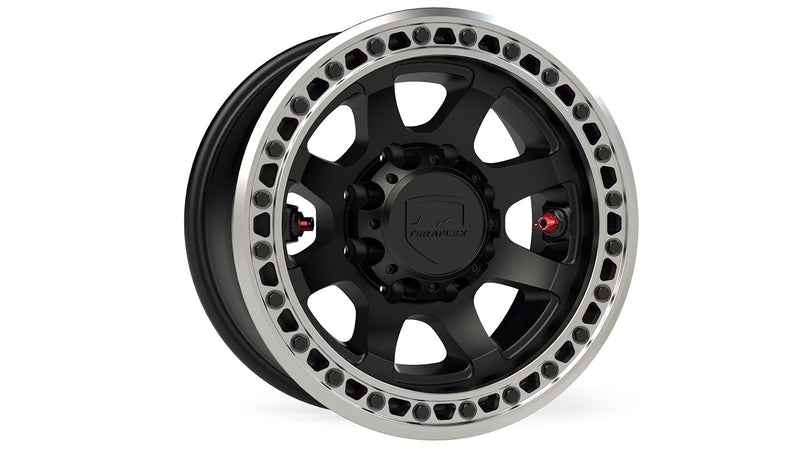 テラフレックス Olympus Beadlock オフロードホイール 8x6.5" -12mm メタリックブラック