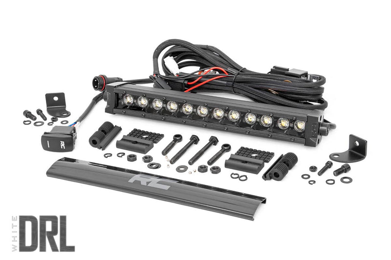 ラフカントリー 12インチ Black Series シングルロー LEDライトバー アンバーDRL付き