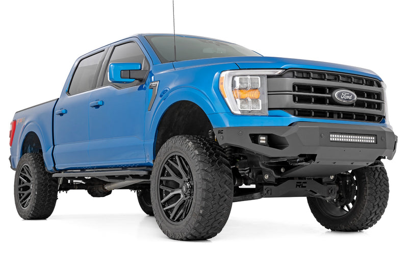 ラフカントリー ハイクリアランスフロントバンパー LEDライト&スキッドプレート付き | フォード F-150 (2021-2023)