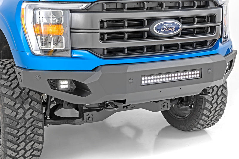 ラフカントリー ハイクリアランスフロントバンパー LEDライト&スキッドプレート付き | フォード F-150 (2021-2023)
