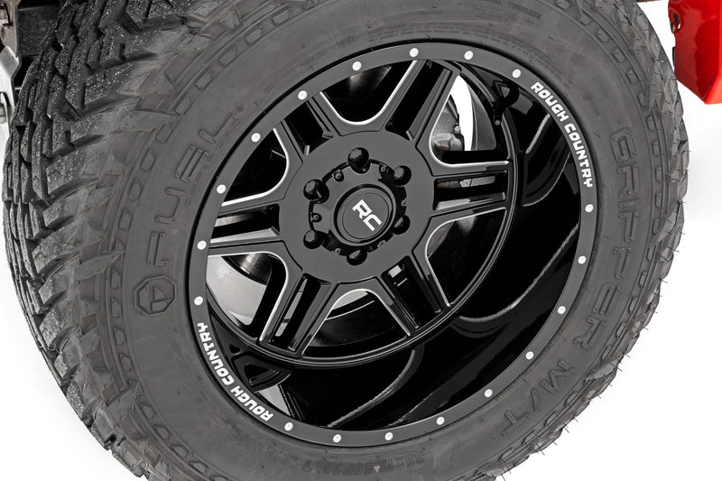 ラフカントリー 92 Series ホイール グロスブラック/マシーン 20x12 8x6.5 -44mm ワンピース