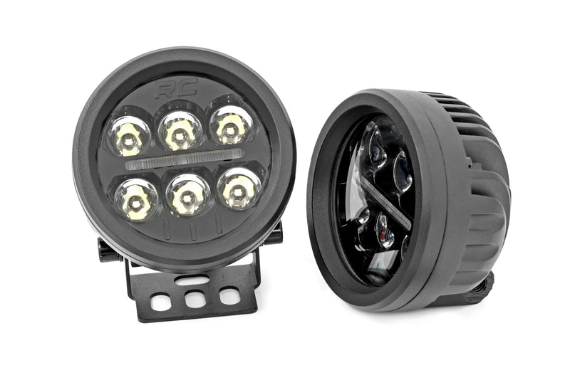 ラフカントリー Black Series 丸型LEDライト 3.5インチ アンバーDRL 2個セット