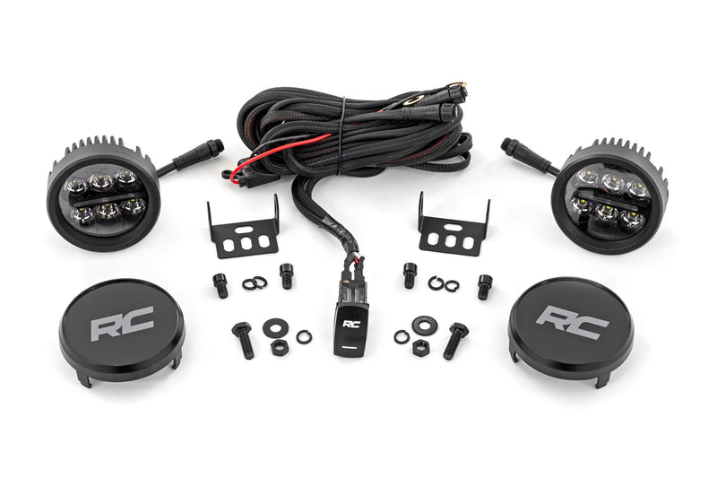 ラフカントリー Black Series 丸型LEDライト 3.5インチ アンバーDRL 2個セット
