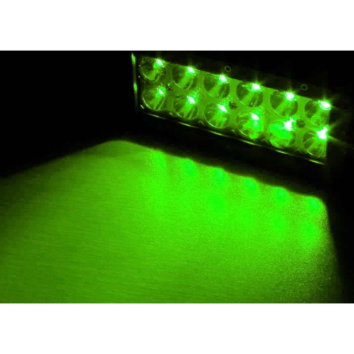 Quake LED Magma Series 8インチ LEDライトバー デュアルロー 36W コンボ ホワイト/グリーン