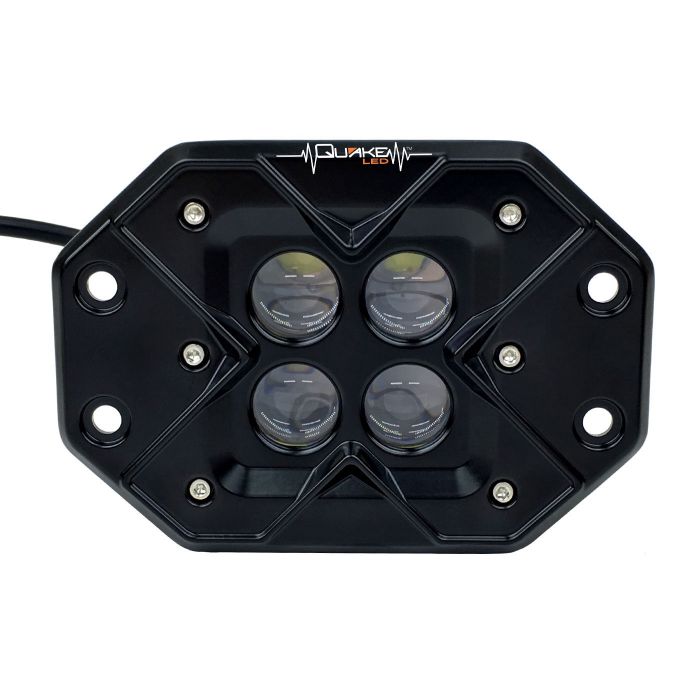 Quake LED Seismic Series 3インチ フラッシュマウント ワークライト 40W フラッド