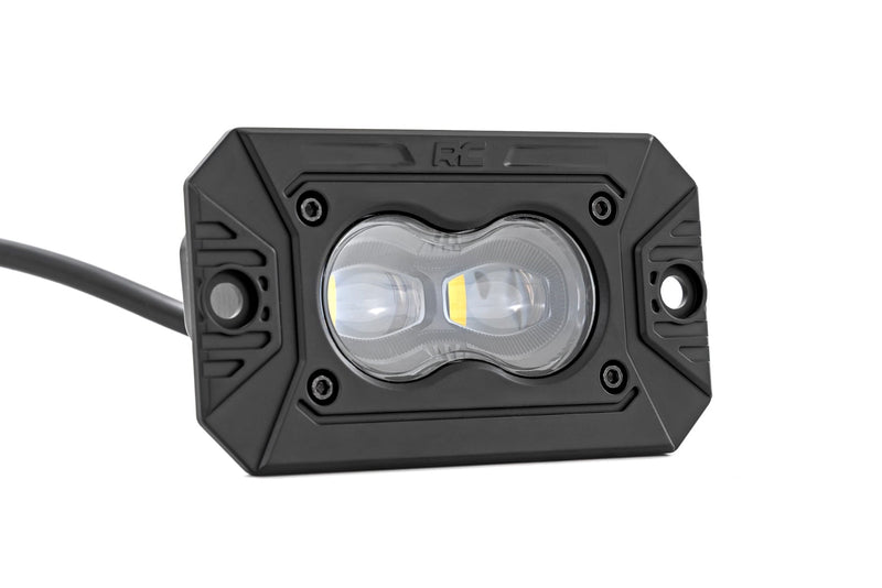 ラフカントリー Black Series LED スリムSAEフォグライト フラッシュマウント 3x1.75インチ ペア