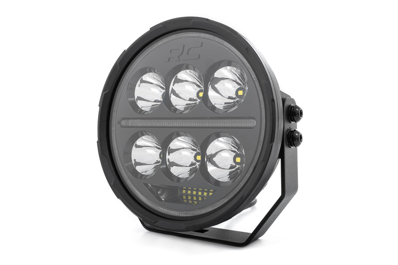 ラフカントリー Black Series Halo LED ライト 2個セット 6.5インチ ラウンド ホワイト/アンバーDRL