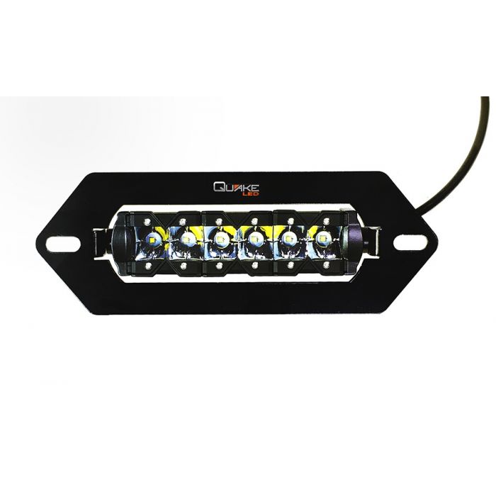 Quake LED Monolith Slim 9インチ フラッシュマウント ライトバー 30W (ウインチホール取付)