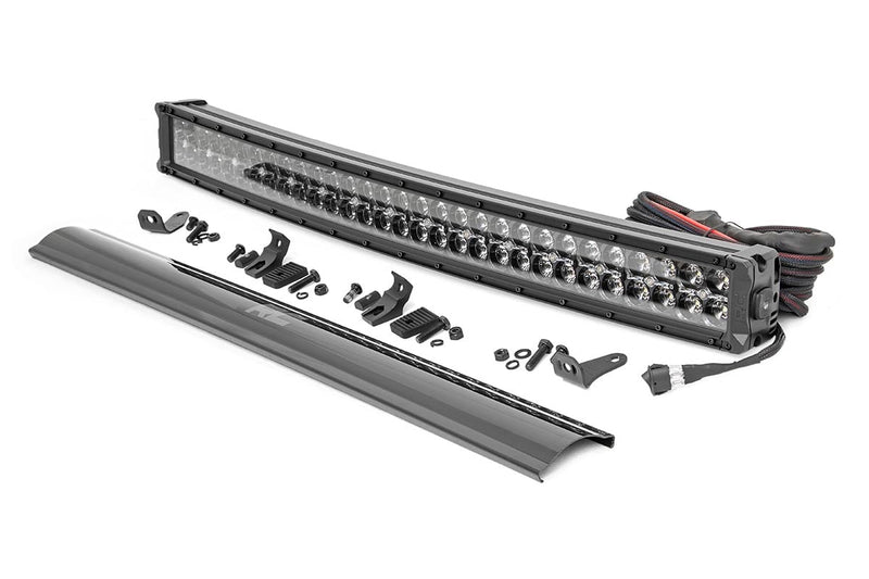 ラフカントリー 30インチ カーブド デュアルロー CREE LEDライトバー ブラック クールホワイトDRL