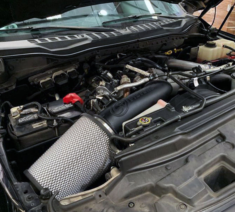S&B フォード Super Duty 6.7L Powerstroke オープンエアインテーク ドライエクステンダブル 2017-2019