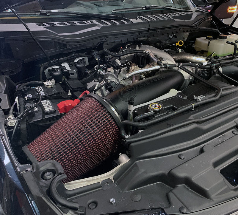 S&B フォード Super Duty 6.7L Powerstroke オープンエアインテーク ドライエクステンダブル 2020-2026