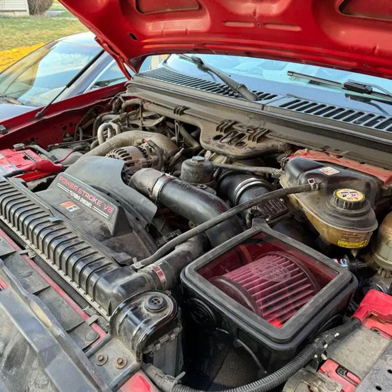 S&B フォード 6.0L Powerstroke コールドエアインテーク 2003-2007 ドライエクステンダブル