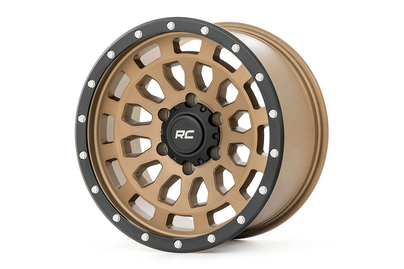 ラフカントリー 87 Series ホイール シミュレーテッドビードロック ブロンズ/ブラック 17x8.5 5x4.5 +0mm