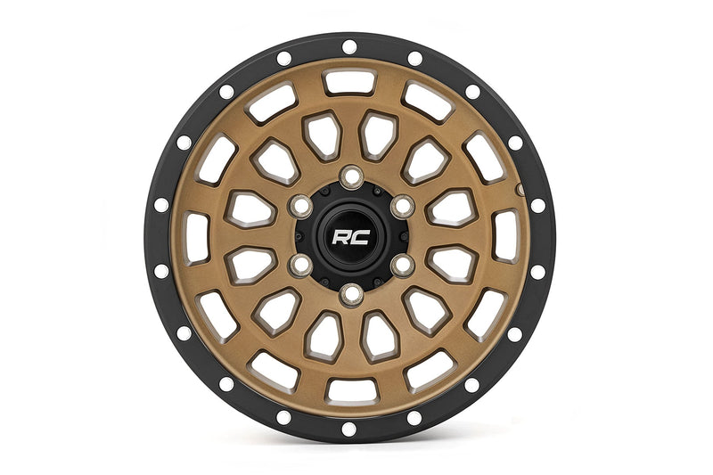 ラフカントリー 87 Series ホイール シミュレーテッドビードロック ブロンズ/ブラック 17x8.5 5x4.5 +0mm