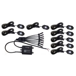 Quake LED 8個セット RGBWロックライトキット