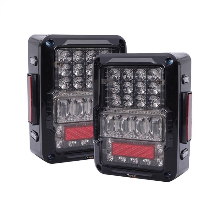 Quake LED Jeep ラングラー JK Tempest Series ホワイトアウトLEDテールライト