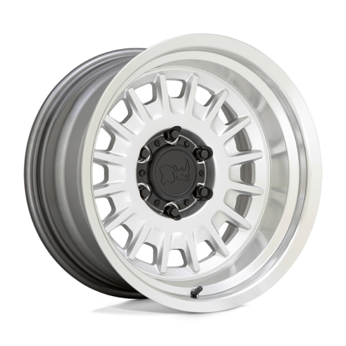 ブラックライノ ALISO 16×8 6×139.7 オフセット0 グロスシルバー/ミラーリップ