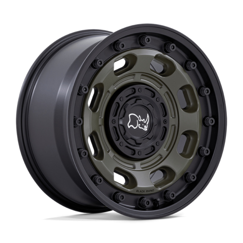 ブラックライノ ATLAS ホイール 17×8 ブランクボルトパターン オフセット +38 オリーブグリーン/ブラック