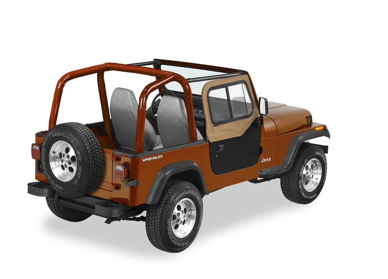Bestop アッパードアスライダー スパイス ジープ ラングラー YJ 1988-1995 (スクエアアッパーリアコーナー / シングルスライディングウィンドウ)