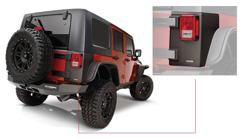 Bushwacker TRAIL ARMOR ジープ ラングラー リアコーナー ブラック (2007-2018)