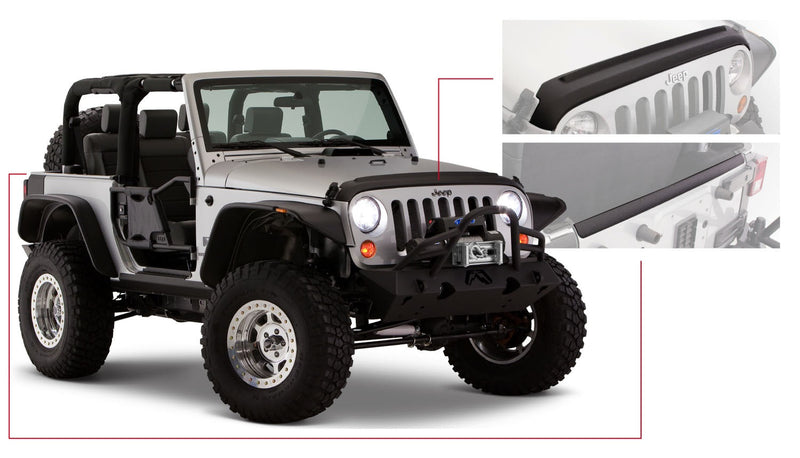 ブッシュワッカー TRAIL ARMOR フード＆テールゲートプロテクター ブラック (Jeep ラングラー 2007-2018)