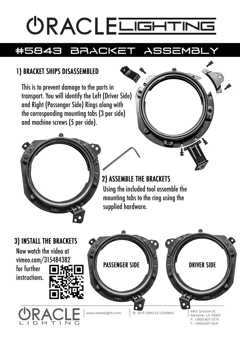 HEADLIGHT BRACKET 調整式７インチ用ヘッドライトコンバージョンブラケット　JL JT 用