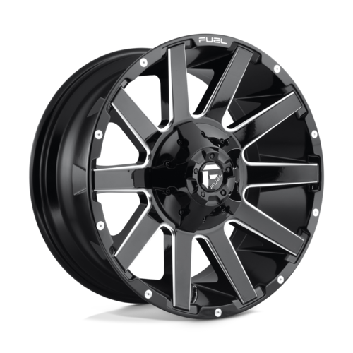 フューエルオフロード D615 CONTRA ホイール 20x9 8x170 オフセット+20 センターボア125.1 ブラック