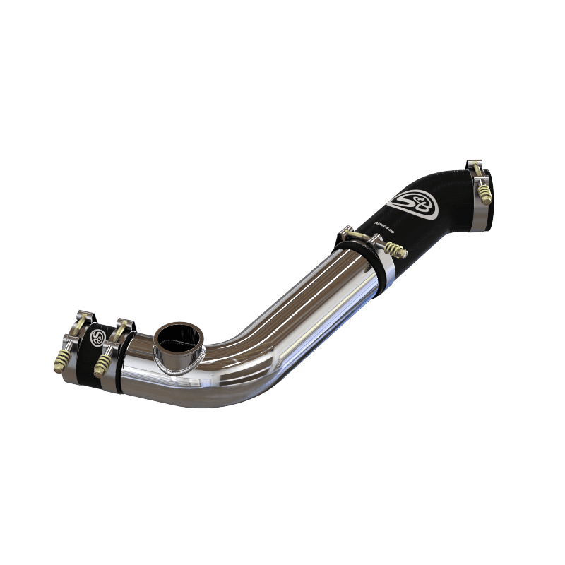 S&B コールドサイドインタークーラーパイプ Turbosmart Raceport BOVフランジ付き フォード Explorer ST 3.0L 2020-2024