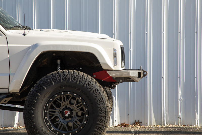 JCR オフロード ジープ チェロキー XJ DIY ウインチバンパー フロント 3/16インチスチール製