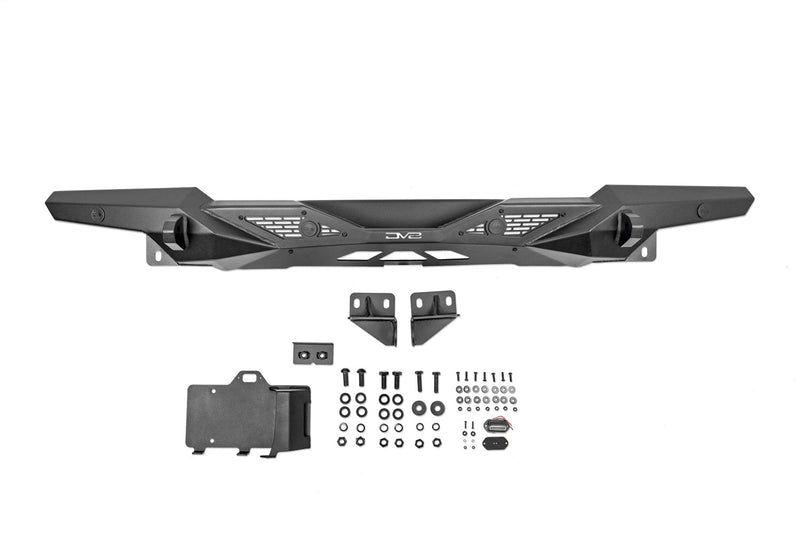 DV8 Offroad Spec Series リアバンパー マイクロテクスチャー ブラック粉体塗装 RBJL-09 ジープ ラングラー JL/JLU 2018-2025