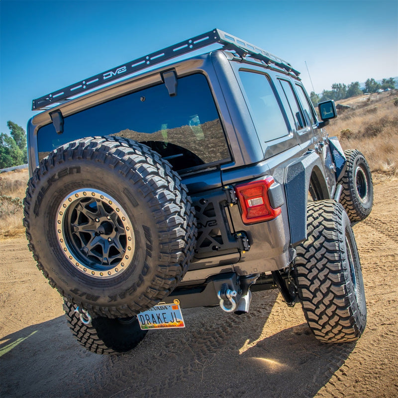 DV8 Offroad ジープ ラングラー JL 4ドア ルーフラック マイクロテクスチャー ブラックパウダーコート RRJL-01
