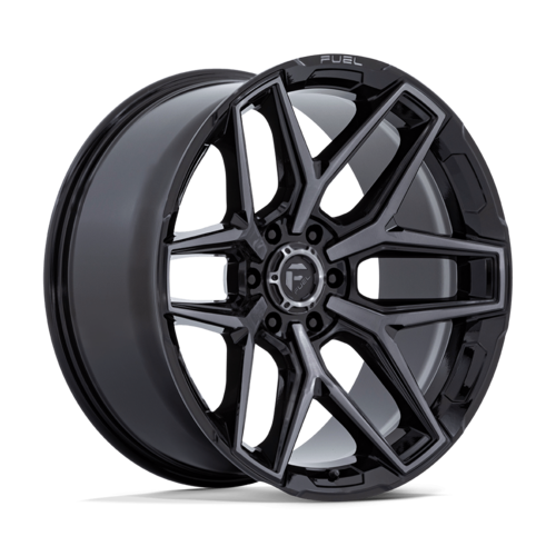 フューエルオフロード FLUX ホイール 24x10 6x135 オフセット+0 グロスブラック/グレーチタンCC