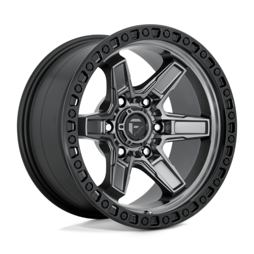 フューエルオフロード D698 KICKER ホイール 17×9 6×139.7 オフセット -12 センターボア 106.1mm グロスブラック&ダブルダークチント
