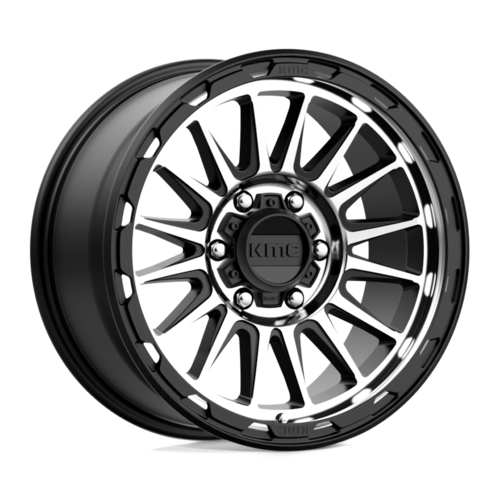 KMC KM542 IMPACT 18×9 6×139.7 セミグロスブラックマシーン オフセット+18mm