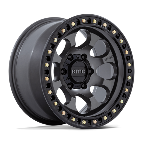 KMC KM550 RIOT 17×8.5 5×127 オフセット+10 アンスラサイト/サテンブラックリップ