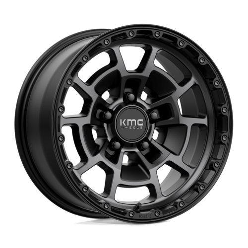 KMC KM718 SUMMIT ホイール 17x8.5 5x127 オフセット0 セミグロスブラック