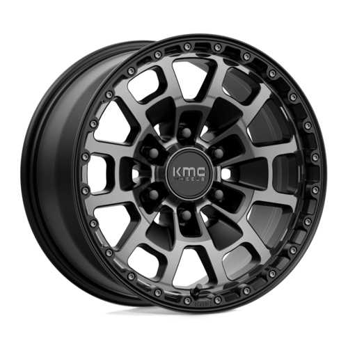 KMC KM718 SUMMIT 17×8.5 6×139.7 オフセット+18 スモークブラック