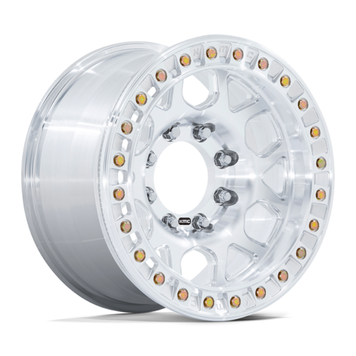 KMC KM450 MESA FORGED ビードロック ホイール 17x9 8x165.1 オフセット -12 マシンドクロームリップ