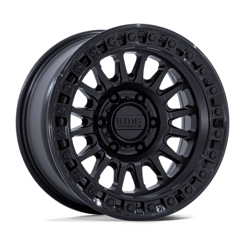 KMC KM552 IMS 17×8 マットブラック/グレーミルドリップ 6穴 PCD139.7 オフセット+32