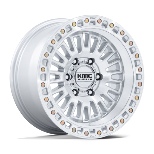 KMC KM554 AZTEC ホイール 17×8.5 6×120 オフセット+25 グロスシルバーマシーンド