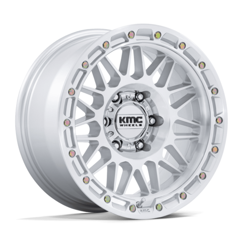 KMC KM555 ATTACK 18×9 6×139.7 オフセット+0 グロスシルバー/マシンド