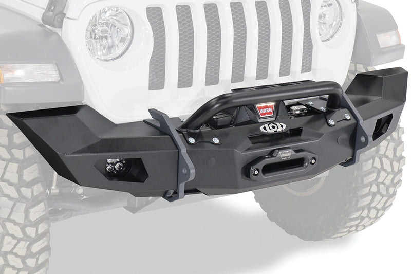 LOD Offroad JK/JL/JT Black Ops フルワイド ウインチフロントバンパー ブラック粉体塗装