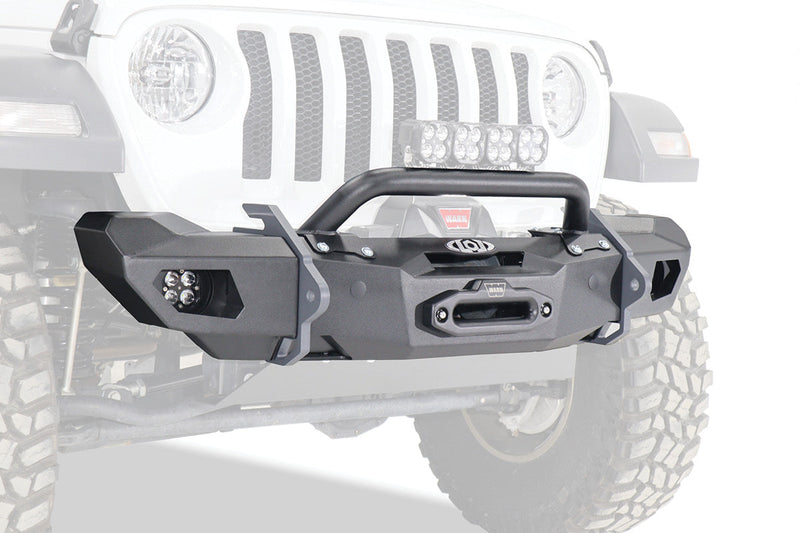 LOD Offroad JK/JL/JT Black Ops ショーティーウインチフロントバンパー ブラックパウダーコート
