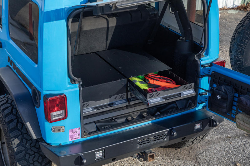 JCR オフロード Off-Grid モジュラードロワーシステム フロアパネル (ジープ ラングラー JK 4ドア 2007-2018)