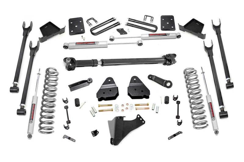 Rough Country 6インチリフトキット ディーゼル 4リンク フロントドロップ スチール フォード F-250/F-350 Super Duty 2017-2022